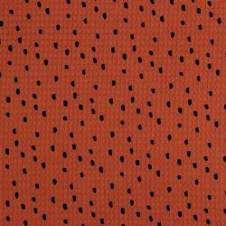 Waffle piqué dots - stone red