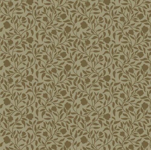 Cotton Satin Stretch FLOWER Leaves - Moss Green