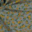 Leinenjersey kleine Blumen - grau