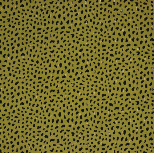 Viscose-lurex dots - moss green