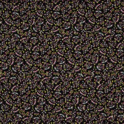 Viscose lurex small flowers - black