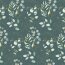 Cotton poplin digital eucalyptus leaves - old green