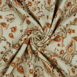 Muslin Digital Paisley - zand