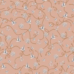 Viscose SAILBOAT - salmon