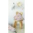 Cotton poplin organic cute BALLERINA animals - white