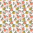 Cotton poplin organic PEACHY fruits - white