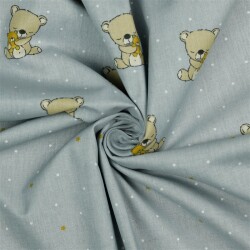 Felpa de algodón Organic dreaming teddy - gris claro