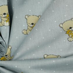 Felpa de algodón Organic dreaming teddy - gris claro