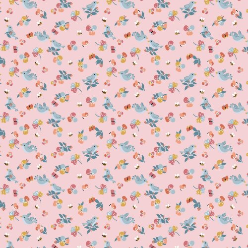 Cotton poplin birds