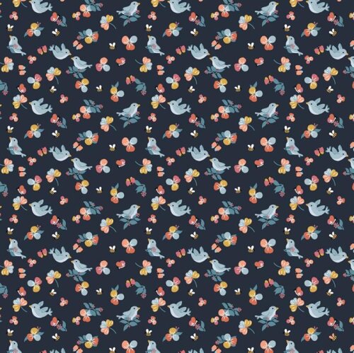 Cotton poplin birds