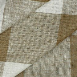 Viscose linen YARN DYED CHECK - light brown