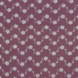 Muslin WHITE Embroidered - purple