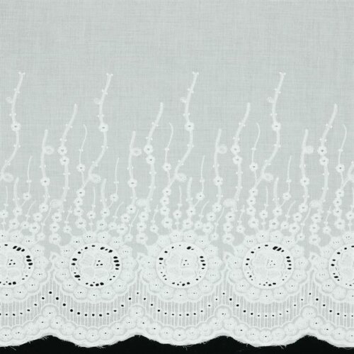 COTTON VOILE Embroidered border on one side