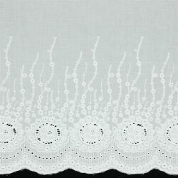 COTTON VOILE Embroidered border on one side