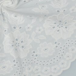 COTTON VOILE Bordo ricamato su un lato