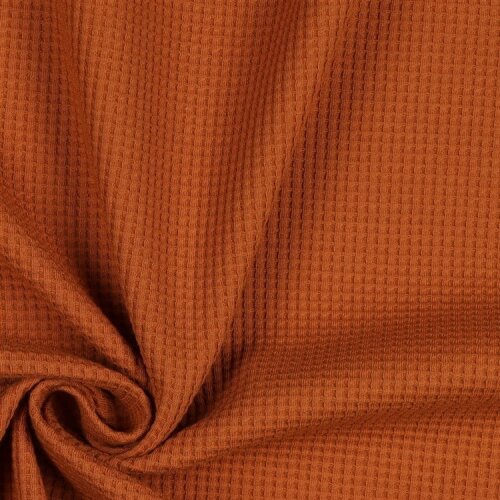 Waffeljersey Organic - hellsteinrot