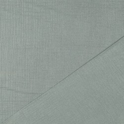 Muslin fine glitter dots - nile blue