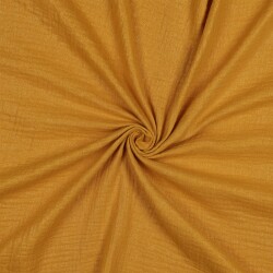 Muslin fine glitter dots - ochre