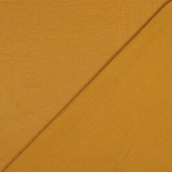 Muslin fine glitter dots - ochre