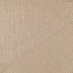 Muslin fine glitter dots - beige