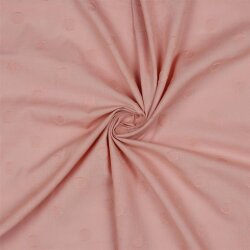 Cotton jacqard dots - dusky pink