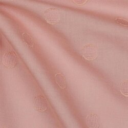 Cotton jacqard dots - dusky pink