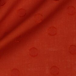 Cotton jacqard dots - stone red