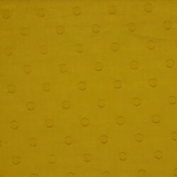 Baumwolljacquard Punkte - ocker