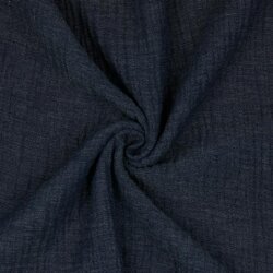 Muselina MELANGE - azul marino moteado