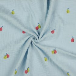Muslin pears - light blue