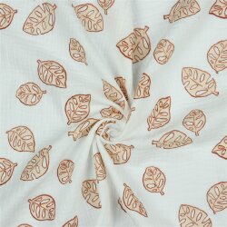 Muslin Monstera Leaves - bianco