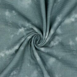 Musselin Digital Tie Dye - steingrau/grau