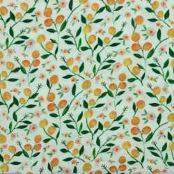 Muslin Digital Fruits & Flowers - vert tendre