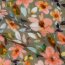 Muslin Digital Flowers - taupe