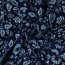 Mosseline bloemen - donkerblauw