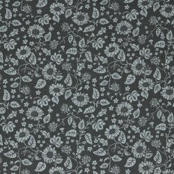 Muslin flowers - dark grey