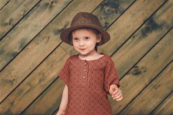 Muslin Crosses & Dots - ochre