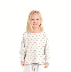 Nickistoff kleine Blumen - helllachs