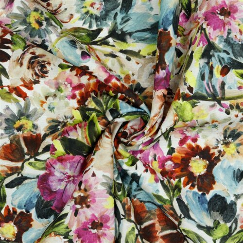 TOILE Fleurs peintes numériques