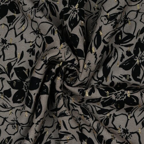 Flores de viscosa-lúrex - taupe