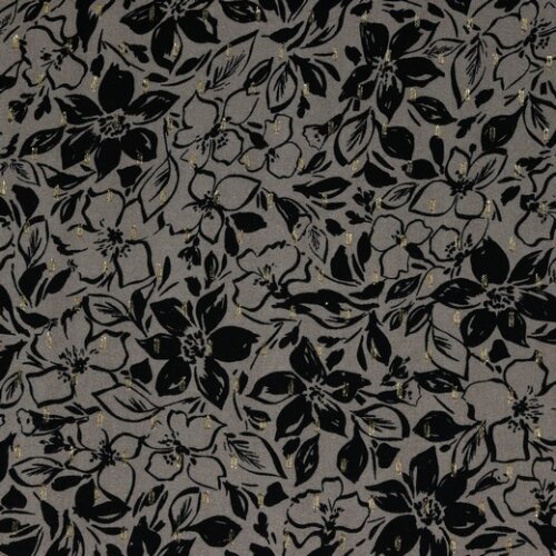 Flores de viscosa-lúrex - taupe