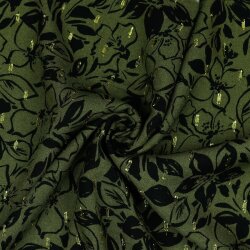 Viscose lurex flowers - cucumber green