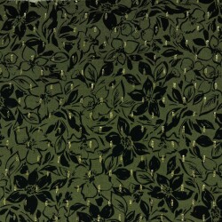 Viscose lurex flowers - cucumber green