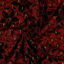 Viscose-lurex flowers - terracotta