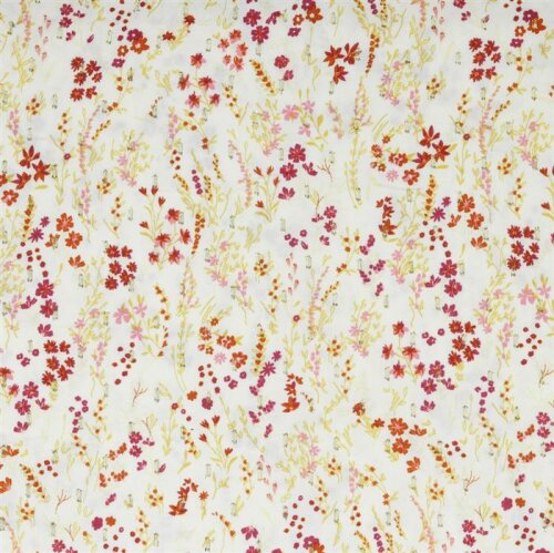 Viscose-Lurex DITSY Flowers - Old White