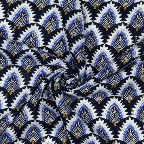 Viscose lurex BOHEMIAN - donkerblauw
