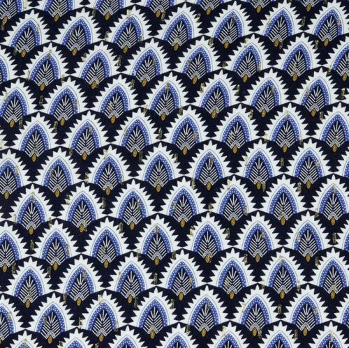 Viscose lurex BOHEMIAN - bleu foncé