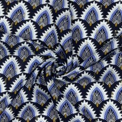 Viscose lurex BOHEMIAN - donkerblauw