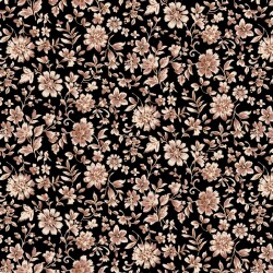 Viscose flowers - black