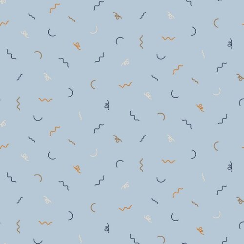 Cotton poplin streamers - light blue